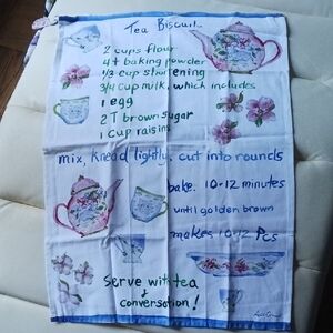 April Cornell Blue and Pink Floral Kitchen Towels (2 Pack) See 2nd Pic